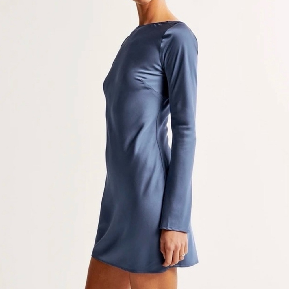 Abercrombie & Fitch Satin Blue Mini Dress